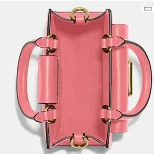 Coach | Bags | Coach Leather Mini Pepper Pink Taffy Detachable Strap ...